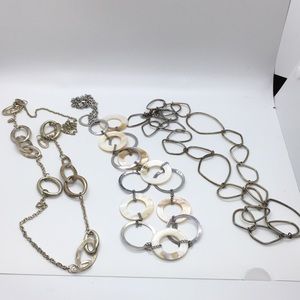 Lot of 3 mixed metals necklaces